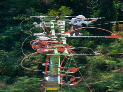 Licensed electrician working on wiring, electrical repairs and installations with professional equipment